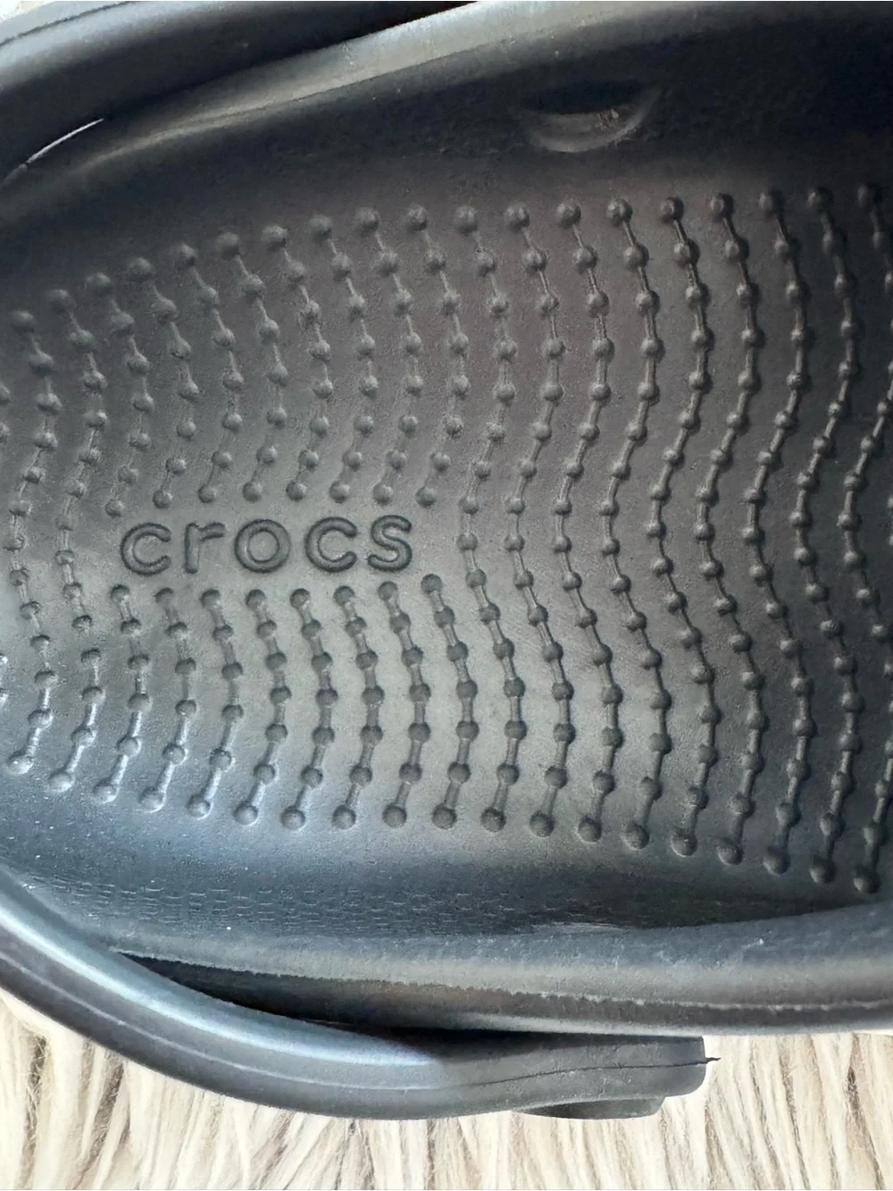 CROCS Kids Black Clog with White Trim